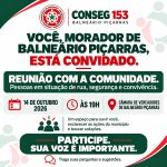 CONSEG de Balneário Piçarras promove reunião com a comunidade na quarta-feira (14)